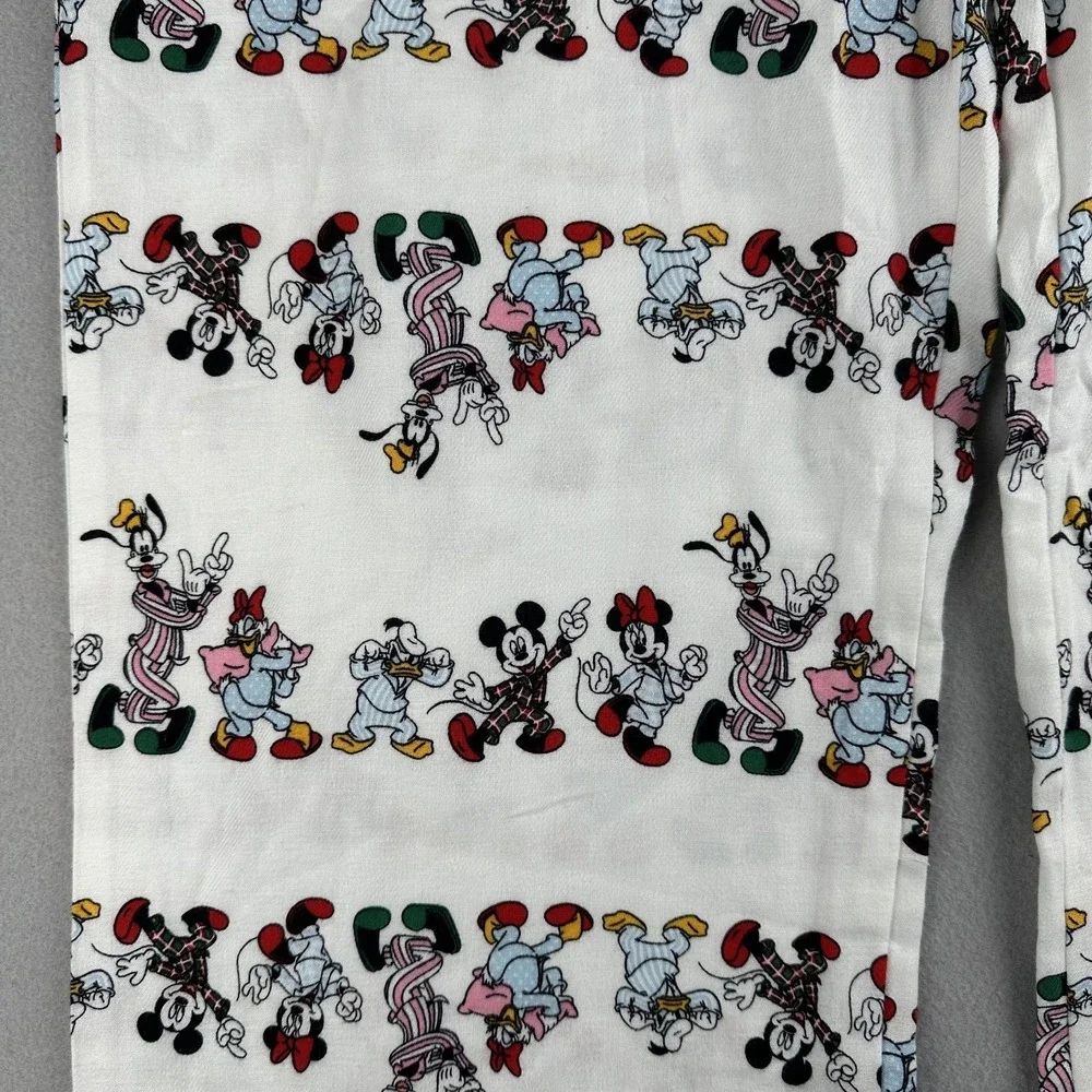 Old Navy x Disney‎ Women's White Mickey Mouse Parade Flannel Pajama Pants Size M